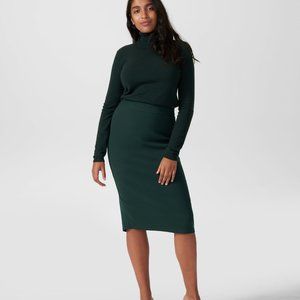 Universal Standard Lynn Luxe Twill Pencil Skirt NWT